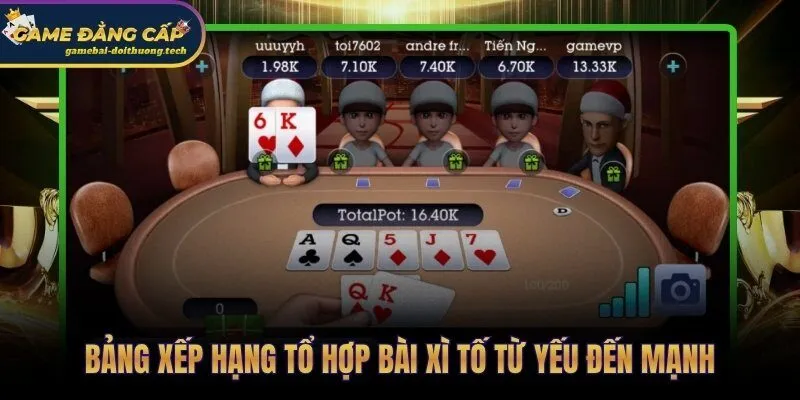 9 tổ hợp bài Xì Tố từ Bài Rác đến Thùng Phá Sảnh