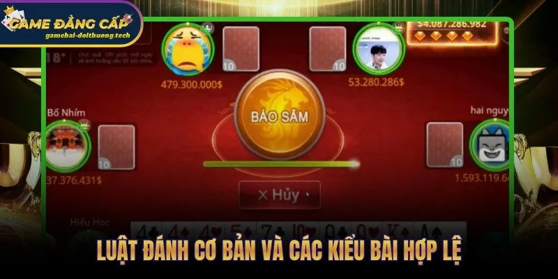 Bốn kiểu bài hợp lệ và nguyên tắc chặn trong Sâm Lốc